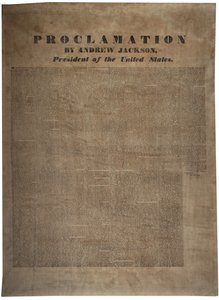Proclamatie door Andrew Jackson, president van de Verenigde Staten, 10 december 1832