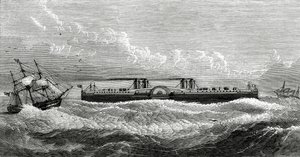 Voorgestelde Veerboot tussen Dover en Calais, illustratie uit Appletons Journal, 4 mei 1872 door American School