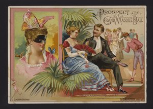 Prospect Association groot gemaskerd bal in de Academy of Music, Tammany Hall en Nilsson Hall, New York door American School