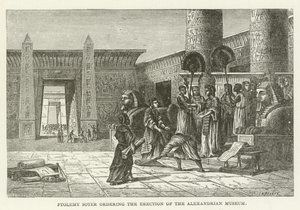 Ptolemaeus Soter beveelt de oprichting van het Alexandrijnse Museum door American School