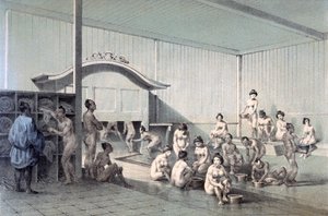Openbaar bad in Simoda, 1856