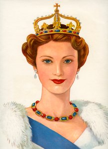 Koningin met een koninklijke kroon door American School