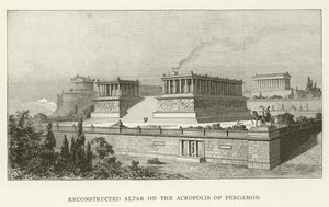 Gereconstrueerd altaar op de Akropolis van Pergamon