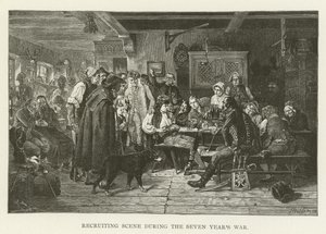 Wervingsscène tijdens de Zevenjarige Oorlog door American School