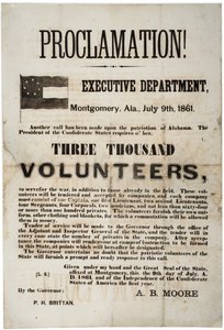 Wervingsaffiche voor drieduizend vrijwilligers, 9 juli 1861 door American School