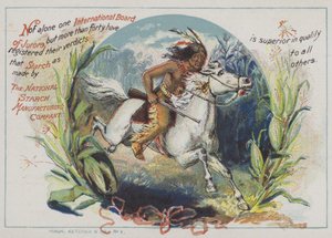 Rode Indiaan te paard