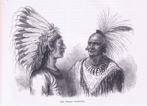 Rode Indiaanse krijgers, illustratie uit Cassell