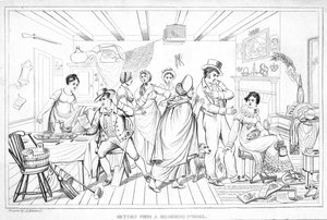 Terugkeer van kostschool, uit het Analectic Magazine, v.2., 1820