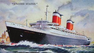 SS United States eerste reis in 1952 door American School