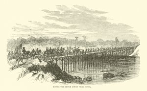 De brug over de Pearl River redden, april 1863 door American School