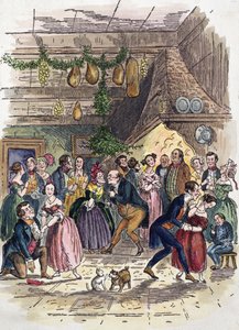 Scène uit A Christmas Carol, door Charles Dickens door American School
