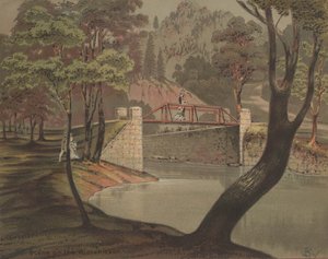 Scène op de Wissahickon, c.1880 door American School