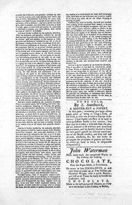 Tweede pagina van een pamflet met de Act voor het blokkeren van de haven van Boston, 1774 door American School