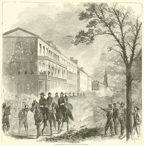Shermans leger betreedt Columbia, South Carolina, februari 1865 door American School