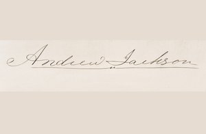 Handtekening van Andrew Jackson