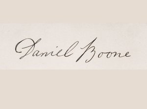 Handtekening van Daniel Boone