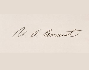 Handtekening van Ulysses S. Grant (litho)