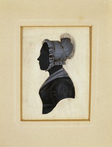 Silhouet van een Dame, ca. 1830-1840 door American School
