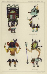 Sio Humis, Sio Humis Taamu, Sio Avatc Hoya, Wuwuyomo (kleurenlitho) door American School