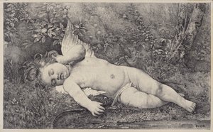 Sleeping Love, handelskaart voor Godey