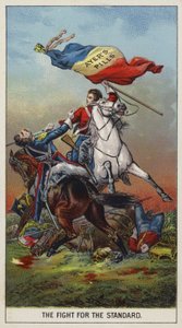 Soldaten vechten te paard