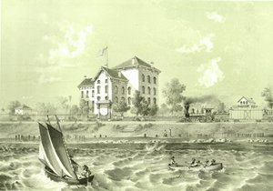 Soldiers Home, uit Chicago Illustrated, met literaire beschrijvingen door James W. Sheahan, uitgegeven door Jevne & Almini, Chicago, 1866-67