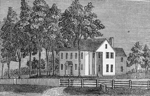 Zuidwestelijk uitzicht op het huis van rechter Ellsworth, uit 