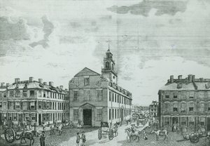 Zuidwestelijke Aanblik van Het Oude Staatshuis, Boston, 1881