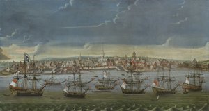 Zuidoostelijk uitzicht op de stad New York, ca. 1756-7