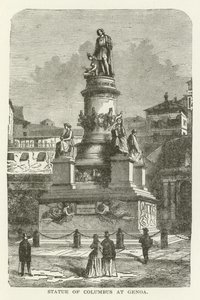 Standbeeld van Columbus in Genua door American School