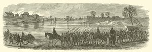 Sumners Grote Divisie steekt de Rappahannock over, december 1862 door American School