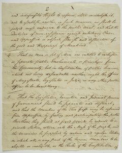 De Bill of Rights, kopie ondertekend in Federal Hall, 1789 door American School