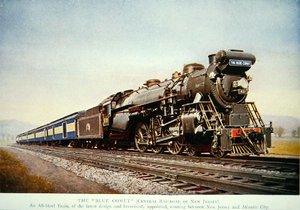 De Blauwe Komeet trein, c.1930 door American School