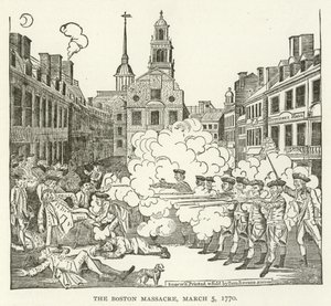 Het Bloedbad van Boston, 5 maart 1770 door American School