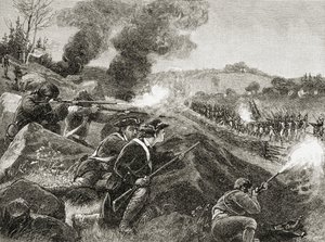 De Britten trekken zich terug uit Lexington, uit 