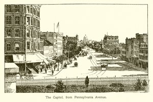 Het Capitool, vanaf Pennsylvania Avenue door American School
