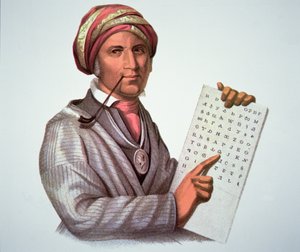 De Cherokee geleerde, Sequoyah (1776-1843)