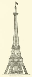 De Columbian Tower (gravure) door American School