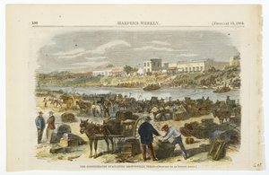 De Confederates Evacueren Brownsville, Texas, ca. 1864 door American School