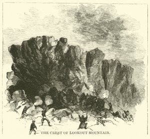 De top van Lookout Mountain, november 1863