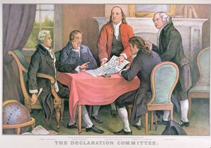 Het Declaratiecomité, uitgegeven door Currier & Ives, New York