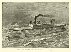 De vernietiger, torpedoschip van kapitein Ericsson door American School