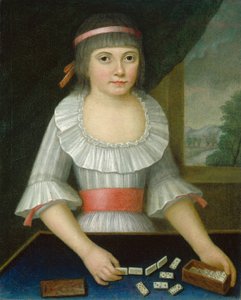 Het Domino Meisje, ca. 1790 door American School