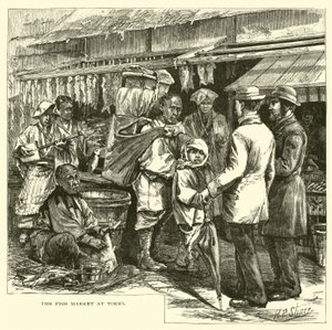 De vismarkt in Tokio door American School