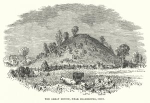 De Grote Heuvel, nabij Miamisburg, Ohio (gravure) door American School