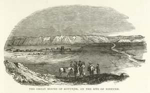 De Grote Heuvel van Koyunjik, op de locatie van Nineveh door American School
