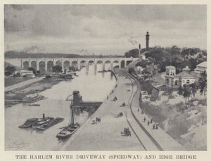 De Harlem River Driveway (Speedway) en High Bridge