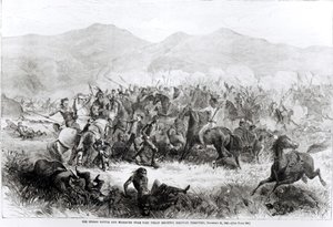 De Indiase slag en het bloedbad nabij Fort Philip Kearney, Dakota Territory, 21 december 1866