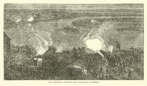 De Indianola die de Vicksburg-batterijen passeert, februari 1863 door American School