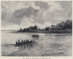 Het eiland Mana-hat-ta in het jaar 1600 door American School